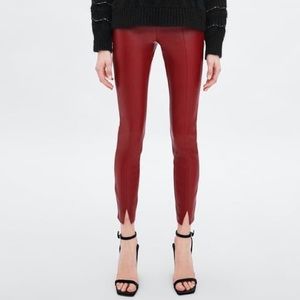 zara leather pants